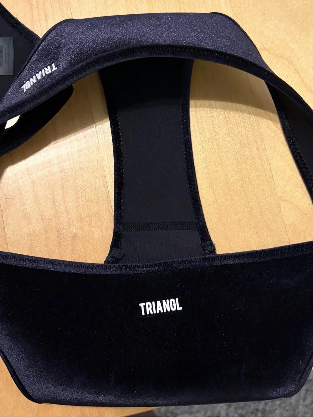 triangl The FAMOUS - Moody Skies in Black Italian Velvet with Signature Neoprene